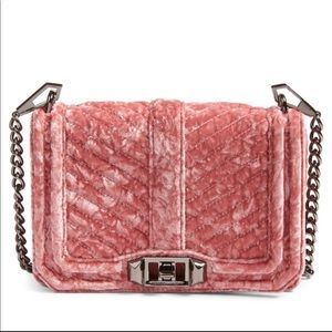 NEW Rebecca Minkoff Chevron Velvet Love Crossbody